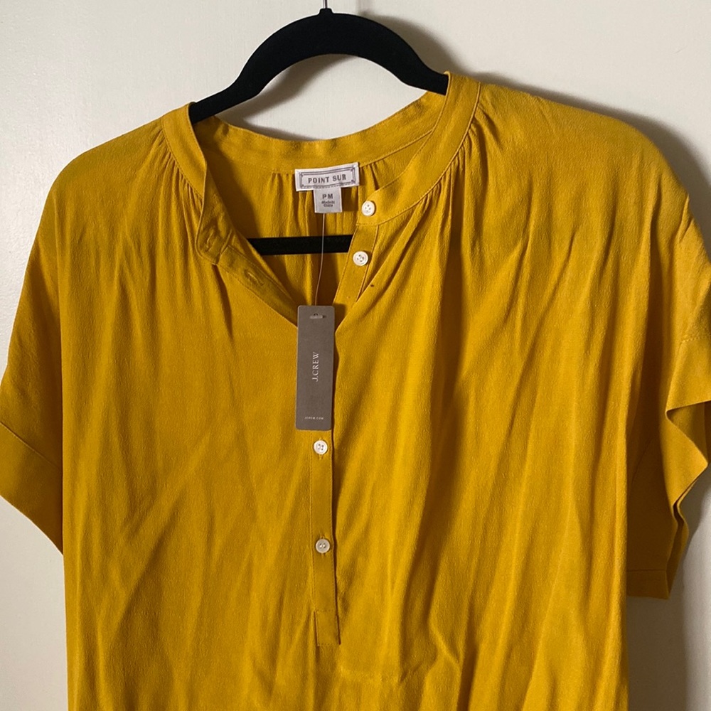 Jcrew popover shortsleeve blouse